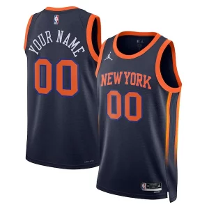 New York Knicks Jordan Brand Unisex 2022/23 Swingman Custom Jersey Statement Edition Navy