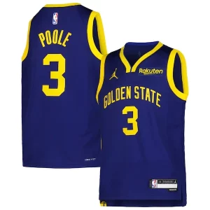 Jordan Poole Golden State Warriors Youth 2022/23 Swingman Jersey Navy Statement Edition