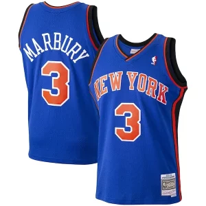 Stephon Marbury New York Knicks Hardwood Classics Swingman Jersey Blue