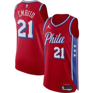 Joel Embiid Philadelphia 76ers Jordan Brand Authentic Player Jersey Statement Edition Red
