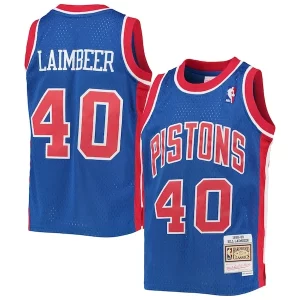 Bill Laimbeer Detroit Pistons Youth 1988/89 Hardwood Classics Swingman Jersey Blue