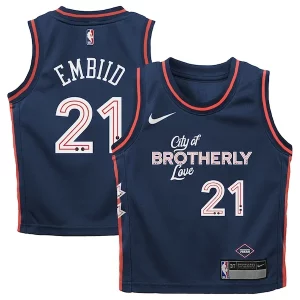 Joel Embiid Philadelphia 76ers Nike Preschool Swingman Replica Jersey City Edition Navy