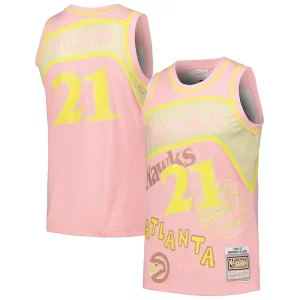 Dominique Wilkins Atlanta Hawks 1986/87 Swingman Sidewalk Sketch Jersey Pink