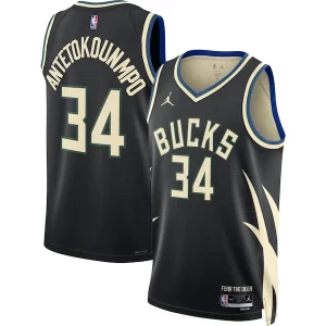 Giannis Antetokounmpo Milwaukee Bucks Jordan Brand Unisex Swingman Jersey Statement Edition Black
