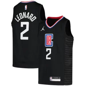 Kawhi Leonard LA Clippers Jordan Brand Youth 2020/21 Swingman Player Jersey Black Statement Edition