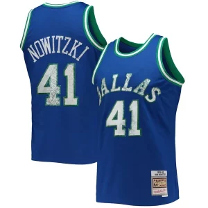 Dirk Nowitzki Dallas Mavericks 1998/99 Hardwood Classics NBA 75th Anniversary Diamond Swingman Jersey Blue