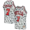 Toni Kukoc Chicago Bulls 1997/98 Hardwood Classics Doodle Swingman Jersey White