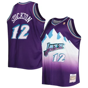 John Stockton Utah Jazz Big & Tall Hardwood Classics 1996/97 Swingman Jersey Purple