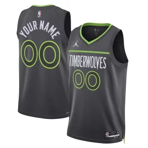 Minnesota Timberwolves Jordan Brand Unisex 2022/23 Swingman Custom Jersey Statement Edition Black