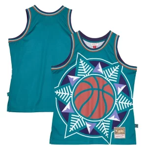 Utah Jazz Hardwood Classics Blown Out Fashion Jersey Turquoise