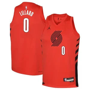 Damian Lillard Portland Trail Blazers Jordan Brand Youth Swingman Jersey Statement Edition Red