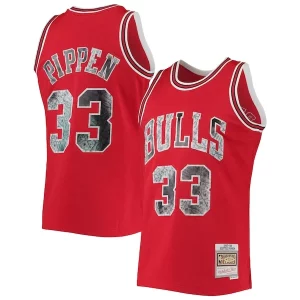 Scottie Pippen Chicago Bulls 1997/98 Hardwood Classics NBA 75th Anniversary Diamond Swingman Jersey Red