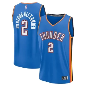 Shai Gilgeous-Alexander Oklahoma City Thunder Fast Break Replica Player Jersey Icon Edition Blue