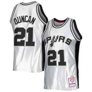 Tim Duncan San Antonio Spurs 1998/99 Hardwood Classics 75th Anniversary Swingman Jersey Platinum