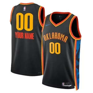 Oklahoma City Thunder Nike Unisex 2024/25 Custom Swingman Jersey City Edition Black