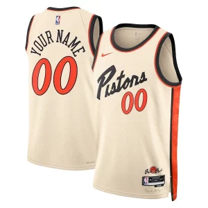 Detroit Pistons Nike Unisex 2024/25 Custom Swingman Jersey City Edition White