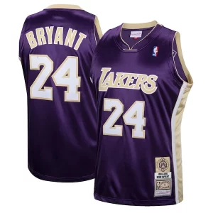 Kobe Bryant Los Angeles Lakers Hall of Fame Class of 2020 #24 Authentic Hardwood Classics Jersey Purple/Gold