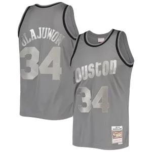 Hakeem Olajuwon Houston Rockets Hardwood Classics Retired Player 1993/94 Metal Works Swingman Jersey Charcoal