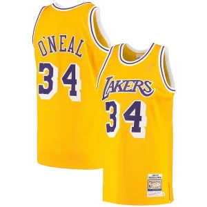 Shaquille O'Neal Los Angeles Lakers 1996/97 Hardwood Classics Authentic Jersey Gold