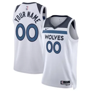 Minnesota Timberwolves Nike Unisex Swingman Custom Jersey White Association Edition