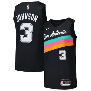 Keldon Johnson San Antonio Spurs Nike Swingman Player Jersey City Edition Black