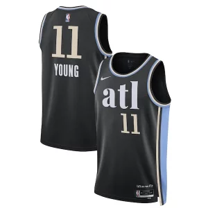 Trae Young Atlanta Hawks Nike Unisex 2023/24 Swingman Jersey Black City Edition