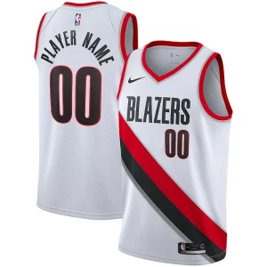 Portland Trail Blazers Nike 2020/21 Swingman Custom Jersey Association Edition White