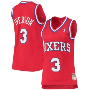 Allen Iverson Philadelphia 76ers Women's 2002/03 Hardwood Classics Swingman Jersey Red