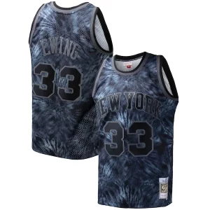 Patrick Ewing New York Knicks Hardwood Classics 1991/92 Tie-Dye Swingman Jersey Black