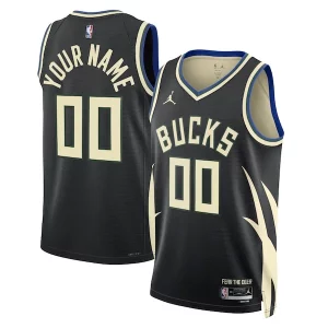 Milwaukee Bucks Jordan Brand Unisex 2022/23 Swingman Custom Jersey Statement Edition Black