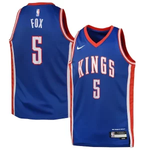 De'Aaron Fox Sacramento Kings Nike Youth 2024/25 Swingman Player Jersey City Edition Blue