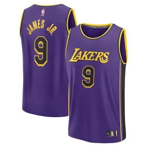 Bronny James Los Angeles Lakers Fast Break Replica Player Jersey Statement Edition Purple