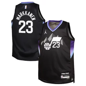 Lauri Markkanen Utah Jazz Jordan Brand Youth Swingman Jersey Statement Edition Black