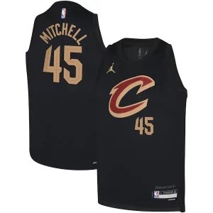 Donovan Mitchell Cleveland Cavaliers Jordan Brand Youth Swingman Jersey Statement Black