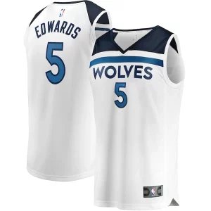 Anthony Edwards Minnesota Timberwolves Youth Fast Break Replica Player Jersey Association Edition White