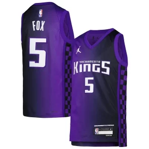 De'Aaron Fox Sacramento Kings Jordan Brand Youth Swingman Jersey Statement Edition Purple