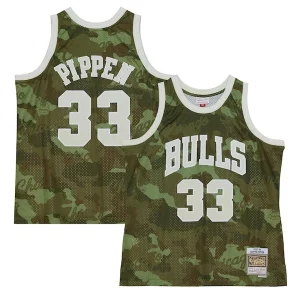 Scottie Pippen Chicago Bulls Hardwood Classics 1997/98 Ghost Green Swingman Jersey Camo