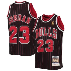 Michael Jordan Chicago Bulls Youth 1996-97 Hardwood Classics Authentic Jersey Black/Red/Red/White