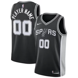 San Antonio Spurs Nike Swingman Custom Jersey Black Icon Edition
