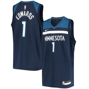 Anthony Edwards Minnesota Timberwolves Nike Youth 2020/21 Swingman Jersey Icon Edition Navy