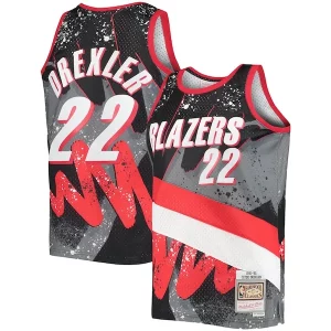 Clyde Drexler Portland Trail Blazers Hardwood Classics 1991/92 Hyper Hoops Swingman Jersey Black