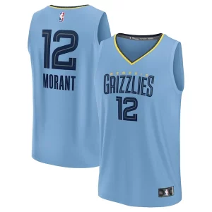 Ja Morant Memphis Grizzlies Fast Break Replica Player Jersey Statement Edition Light Blue
