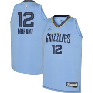 Ja Morant Memphis Grizzlies Jordan Brand Youth Swingman Jersey Statement Edition Light Blue