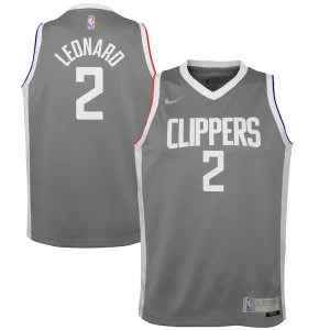 Kawhi Leonard LA Clippers Nike Youth 2020/21 Swingman Player Jersey Gray Earned Edition