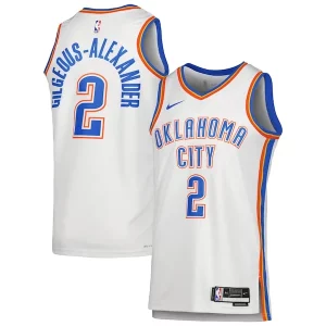 Shai Gilgeous-Alexander Oklahoma City Thunder Nike Unisex Swingman Jersey Association Edition White/Blue