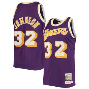 Magic Johnson Los Angeles Lakers 1984/85 Hardwood Classics Authentic Jersey Purple/Gold