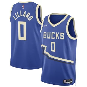Damian Lillard Milwaukee Bucks Nike Unisex 2024/25 Swingman Player Jersey City Edition Royal