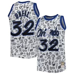 Shaquille O'Neal Orlando Magic 1994/95 Hardwood Classics Doodle Swingman Jersey White