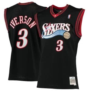 Allen Iverson Philadelphia 76ers 2000/01 Hardwood Classics Swingman Jersey Black