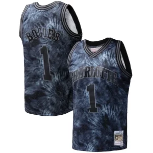 Muggsy Bogues Charlotte Hornets Hardwood Classics 1992/93 Tie-Dye Swingman Jersey Black